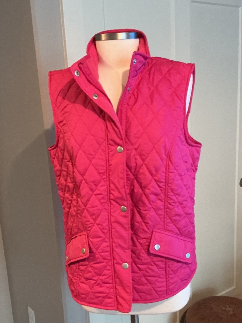 Appleseed's Quilted Hot Pink Women's Vest Size M